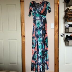 Tie die maxi dress !